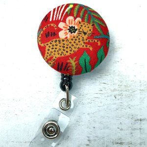 Paper Rifle Co. Leopard Retractable Badge Reel